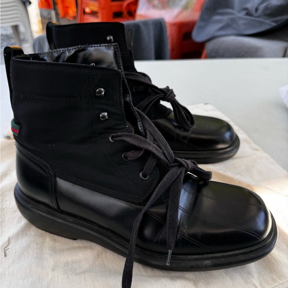 Gucci Vintage Leather Combat Boot - Picture 2 of 10